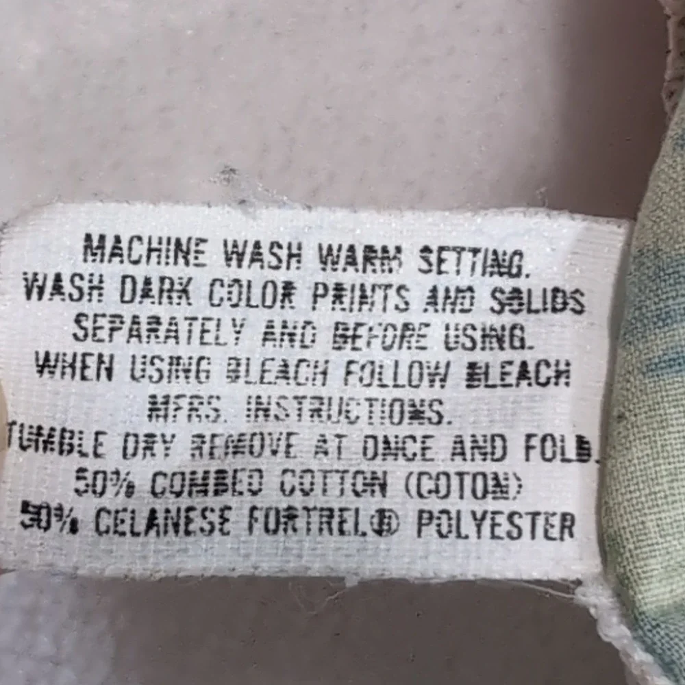 Lady Pepperell Sheet Set Twin‎ Cottage Floral Ikat Vintage Percale 3pc Made USA